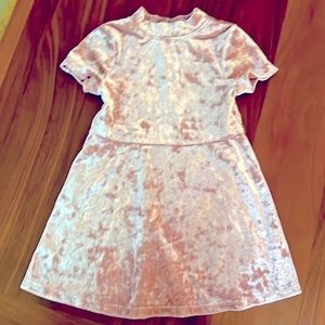 Girls 18 months Shimmery Pink Velour Valentine’s Day Dress.  18 months. NWOT
